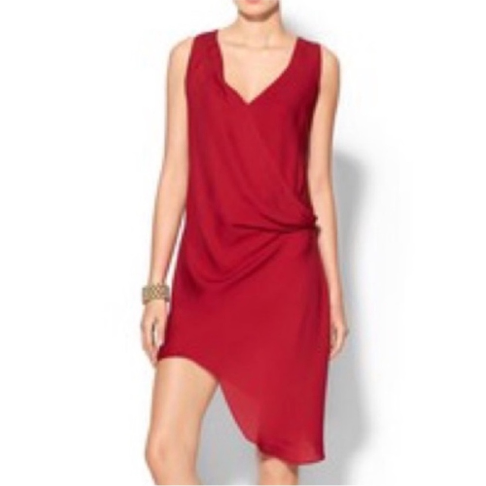 Haute Hippie Red Silk Asymmetrical Dress Size Large